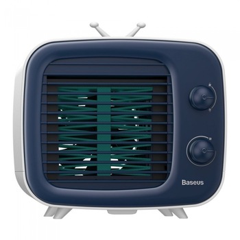 Ventilator Birou Baseus, Time Desktop Air Cooler, Alb/Albastru Ventilator Birou Baseus, Time Desktop Air Cooler, Alb/Albastru