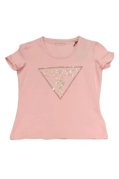 Tricou dama Guess, model logo strasuri, Roz Tricou dama Guess, model logo strasuri, Roz
