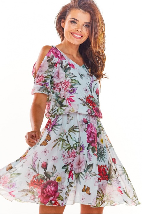 Rochie de zi model 144669 awama, Alb, XL