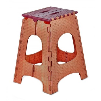 Taburet pliabil , tip rattan, plastic , maro, 45 cm inaltime Taburet pliabil , tip rattan, plastic , maro, 45 cm inaltime