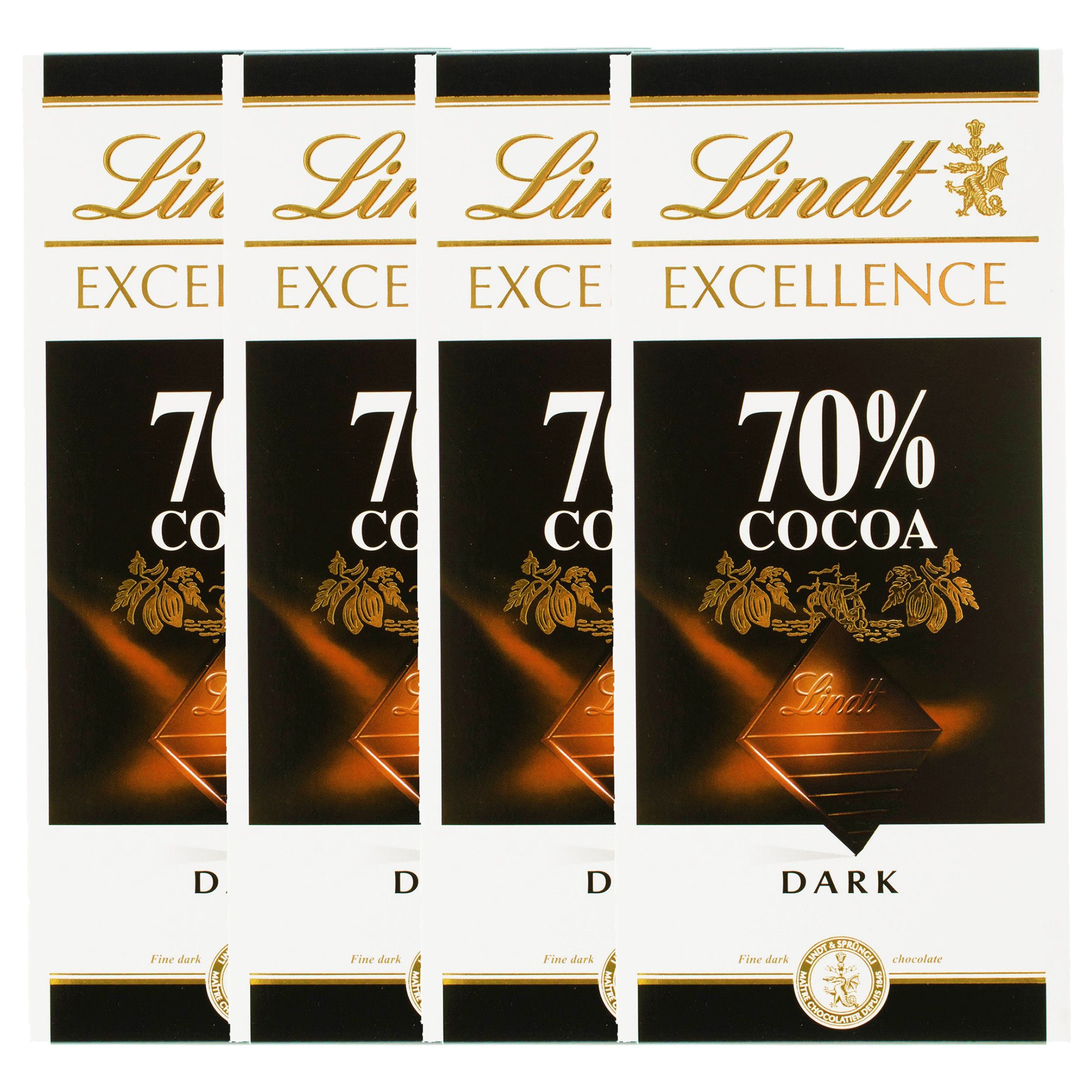 Pachet 3+1 Ciocolata Lindt Excellence 70% cacao, 100 g