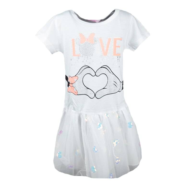 Rochie pentru fete Happy House HH247-A, Alb, 104 cm