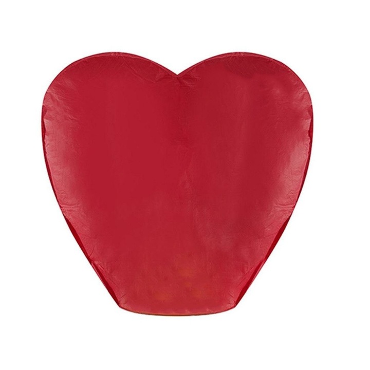 Lampion din hartie, Zola®, in forma de inima rosie, 38x55x96 cm