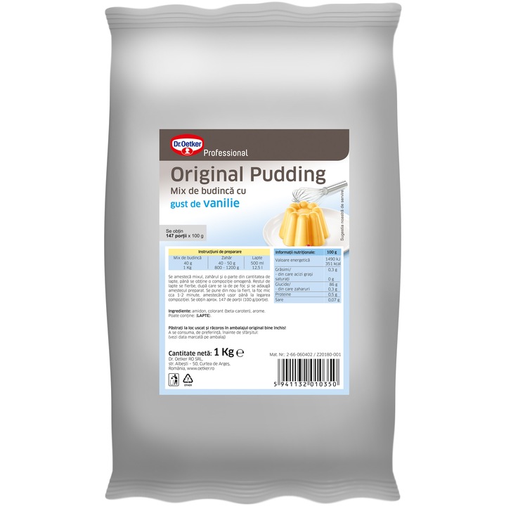 Budinca de vanilie Dr. Oetker, 1kg