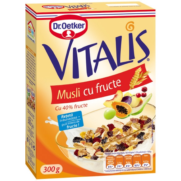 Musli crocant cu fructe Dr. Oetker, 300g