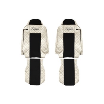 Set 2 huse scaun camion F-Core, Piele-ECO, pentru IVECO STRALIS, Bej/ Negru Set 2 huse scaun camion F-Core, Piele-ECO, pentru IVECO STRALIS, Bej/ Negru