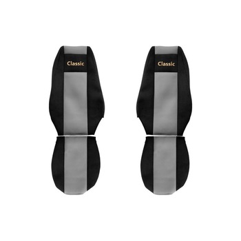 Set 2 huse scaun camion F-Core, Textil, pentru RENAULT MAGNUM, Gri/ Negru Set 2 huse scaun camion F-Core, Textil, pentru RENAULT MAGNUM, Gri/ Negru