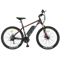 Bicicleta Electrica MTB I-ON I1008E, 27.5 inch, Autonomie 4-6h/60 km, Motor 36V, 250 W, Baterie Li-on 36V-10Ah, Negru/Rosu