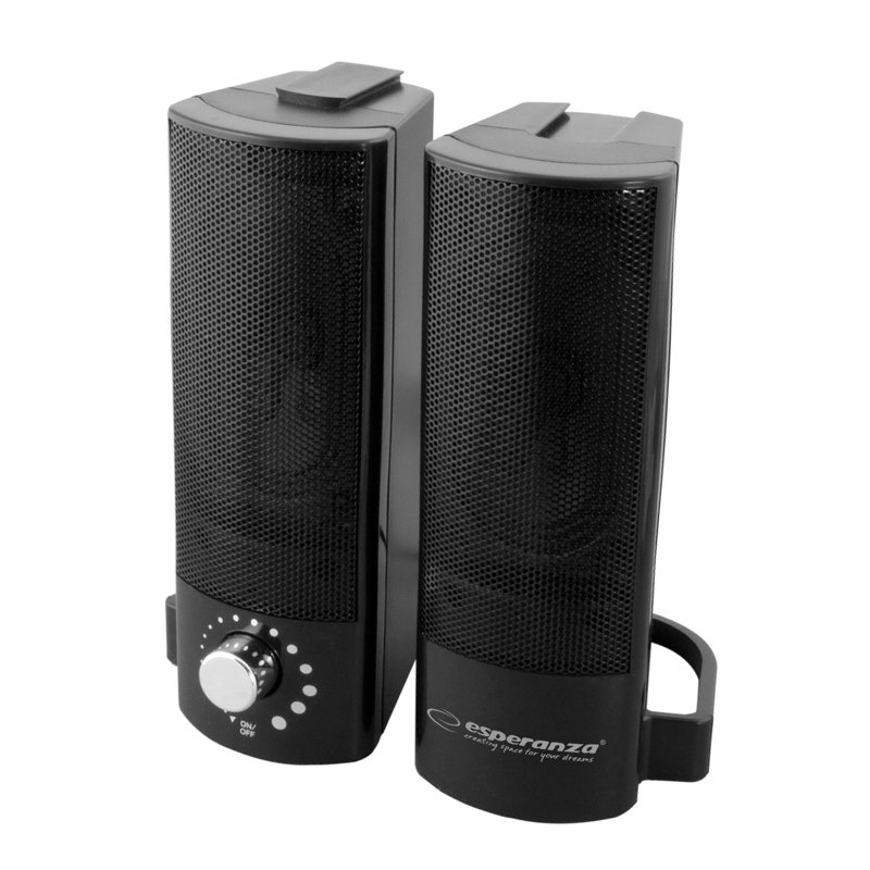 Boxe stereo 2.0 Lavani Esperanza, USB, 2 x 2.5 W, Negru