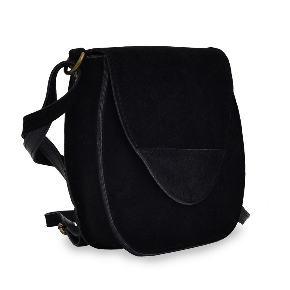 Geanta dama Myleno, casual, piele naturala, culoare negru