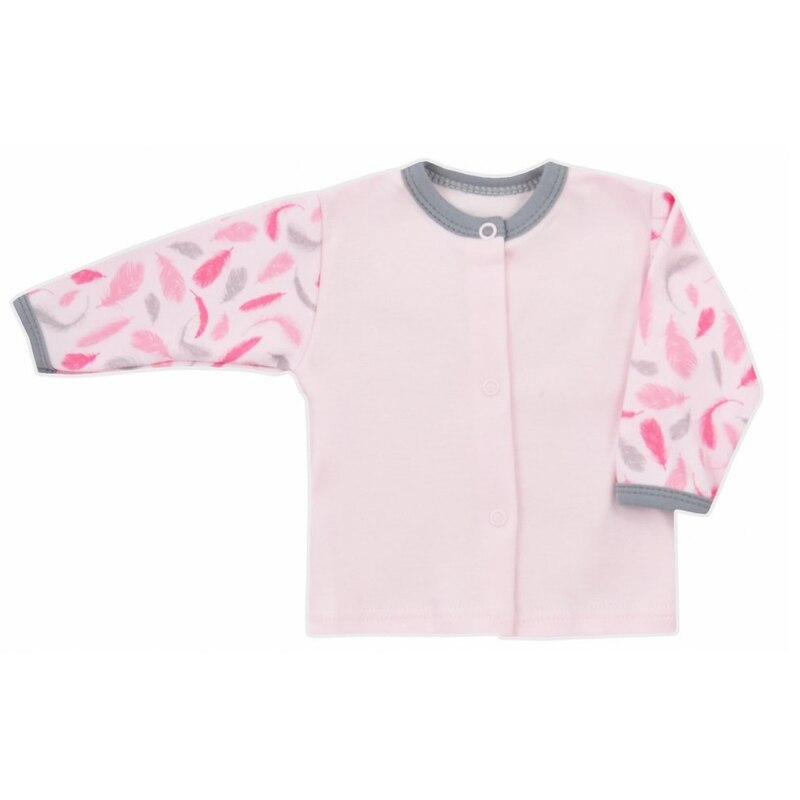 Bluza cu maneca lunga pentru fete Koala Papuga 3662-R, Roz, 68 cm