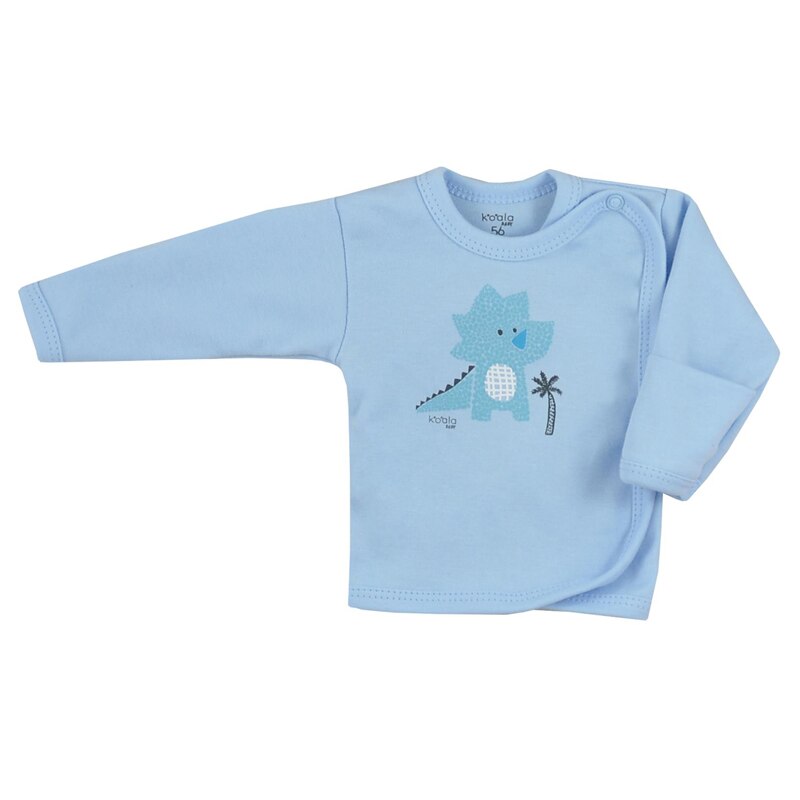 Bluza cu maneca lunga pentru baieti Koala Farma 08-165A, Albastru, 56 cm