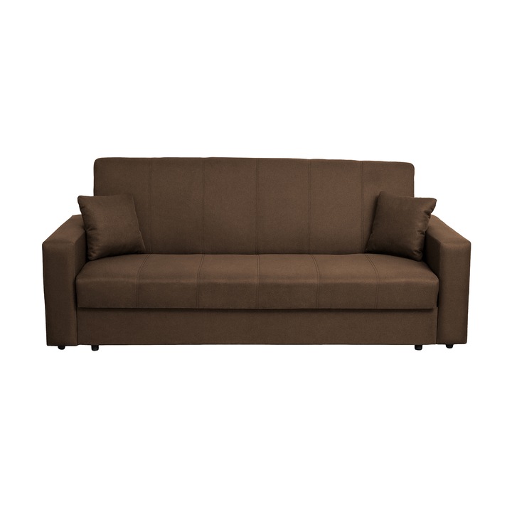 Диван Kring Sole, 215x90x90 см, Разтегателен 120x185 см, Кафяв