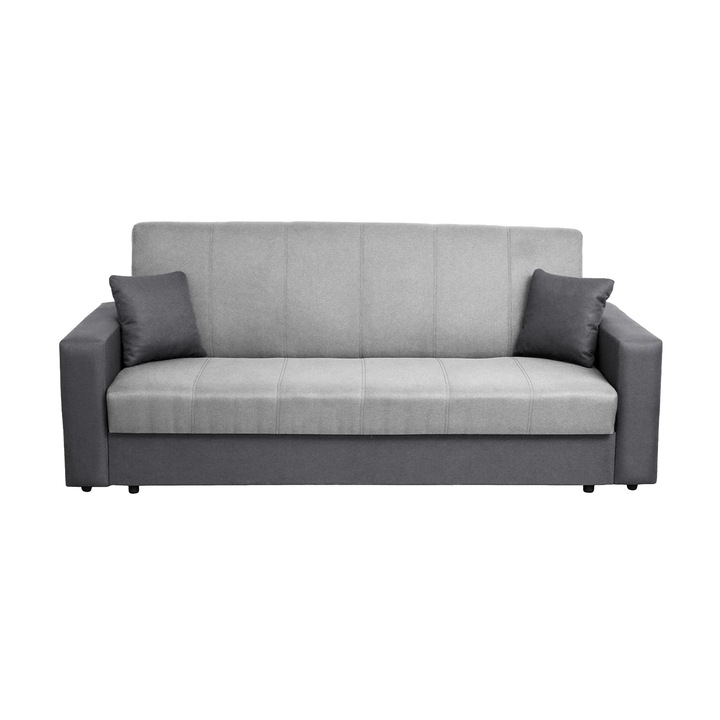 Диван Kring Sole, 215x90x90 см, Разтегателен 120x185 см, Сив
