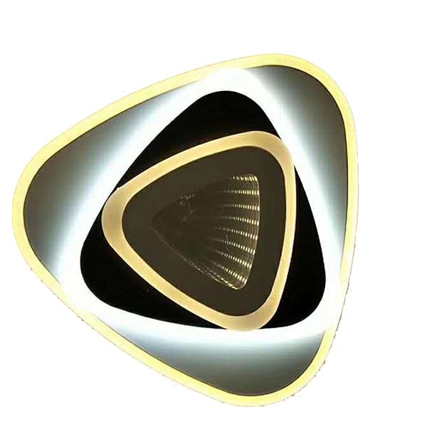 Lustra led 3D moderna , Ultra Slim , schelet alb , mijloc 3D , L8108 Diametru 250mm