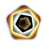 Lustra led 3D moderna ,Ultra Slim ,schelet alb ,mijloc 3D , L8107 Diametru 250mm