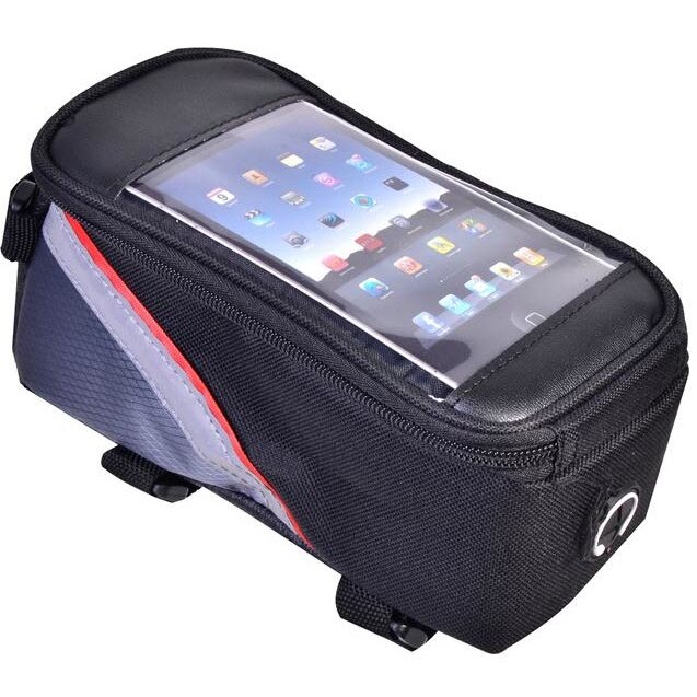 Geanta pentru biciclete sau motociclete Felis, Poliester, 20x11x9cm, Negru