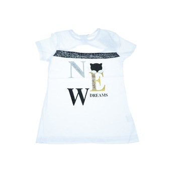 Tricou pentru fete Happy House WB-2775-2, Alb Tricou pentru fete Happy House WB-2775-2, Alb