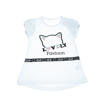Tricou pentru fete Happy House WB-2770, Alb Tricou pentru fete Happy House WB-2770, Alb