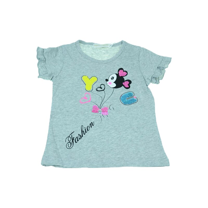Tricou pentru fete Happy House WB-2763RZG1, Gri