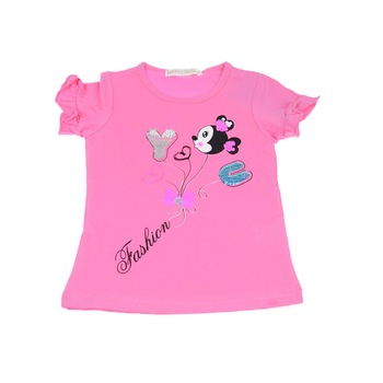 Tricou pentru fete Happy House WB-2763, Fucsia 80 cm Tricou pentru fete Happy House WB-2763, Fucsia 80 cm