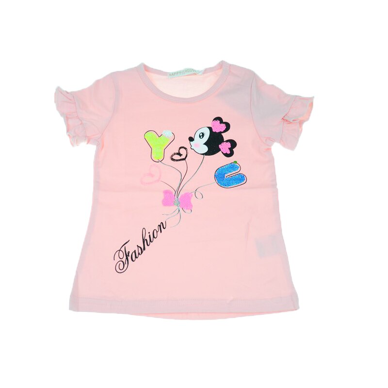 Tricou pentru fete Happy House WB-2763RZ, Roz 80 cm