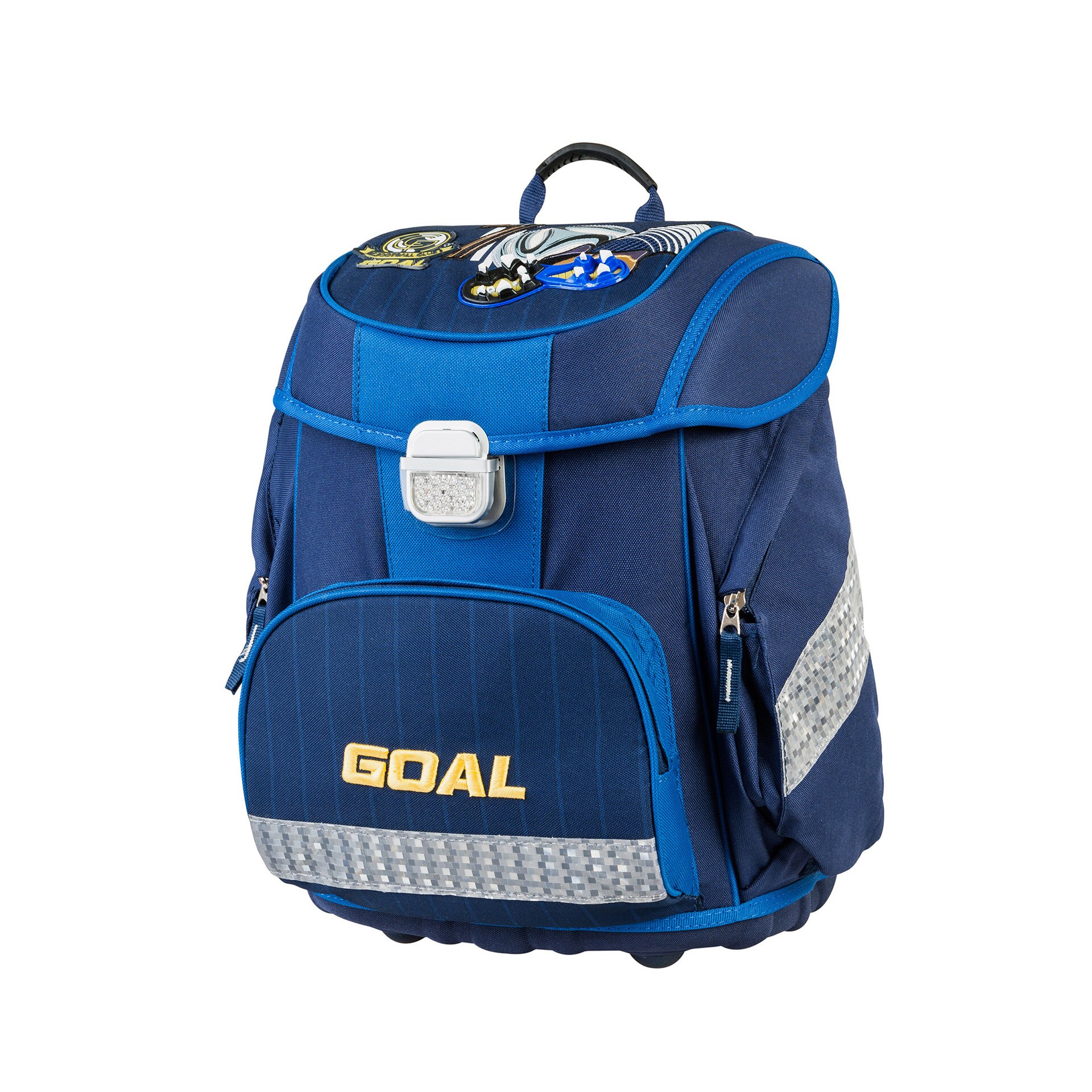 Rucsac reflectorizant pentru copii, Target, Football Goal, Albastru, Poliester, 39 x 30 x 21 cm