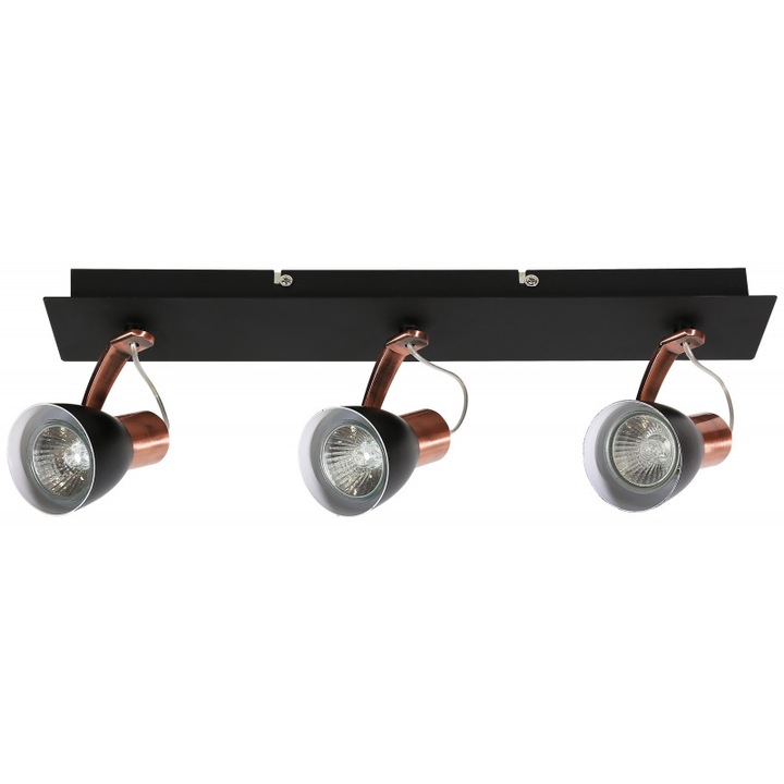 Спот Candellux Markus, 3x50W GU10, Черен/Меден