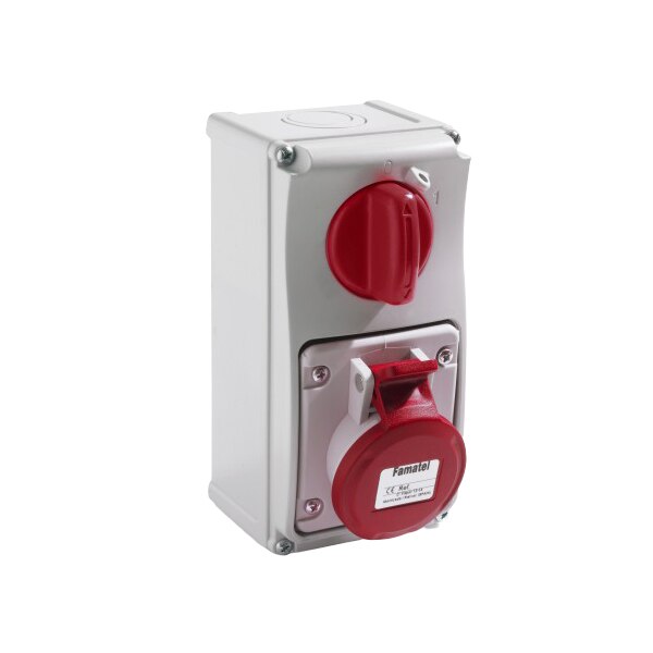 Priza industriala interblocabila trifazata 5P 16A 400V IP44 PT Famatel