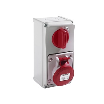 Priza industriala interblocabila trifazata 5P 16A 400V IP44 PT Famatel Priza industriala interblocabila trifazata 5P 16A 400V IP44 PT Famatel