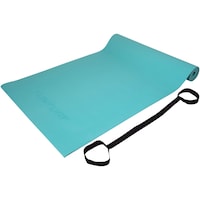 Saltea yoga/pilates/fitness Tunturi, 182 cm x 61 cm x 0.4 cm, turcoaz