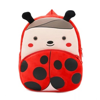 Rucsac personalizat gradinita, model Buburuza, din plus, 27 x 24 cm Rucsac personalizat gradinita, model Buburuza, din plus, 27 x 24 cm