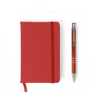 Set agenda si pix aluminiu Rosu Set agenda si pix aluminiu Rosu
