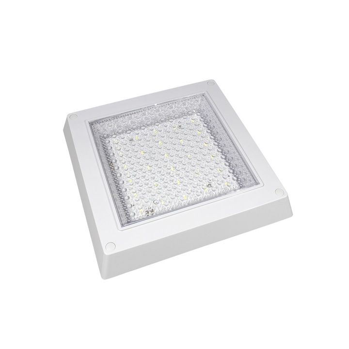 Ecoleduri LED fali lámpa, 14 W, hideg fény 6000k, négyzet