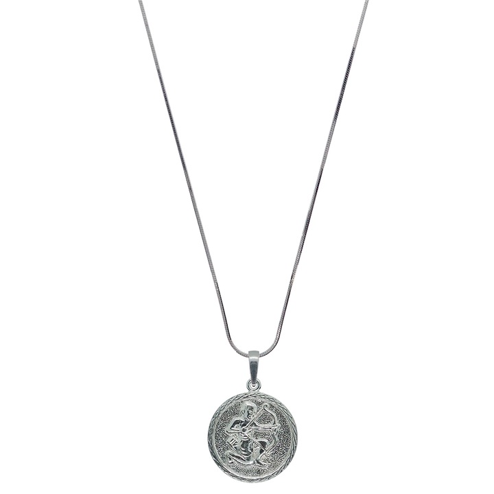 Ezüst lánc Nyilas zodiákus medállal, 4202SCH(D)580, Dras, Ezüstszín