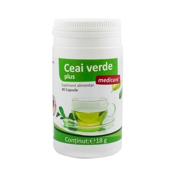 Ceai Verde Plus 40capsule Medicura Ceai Verde Plus 40capsule Medicura
