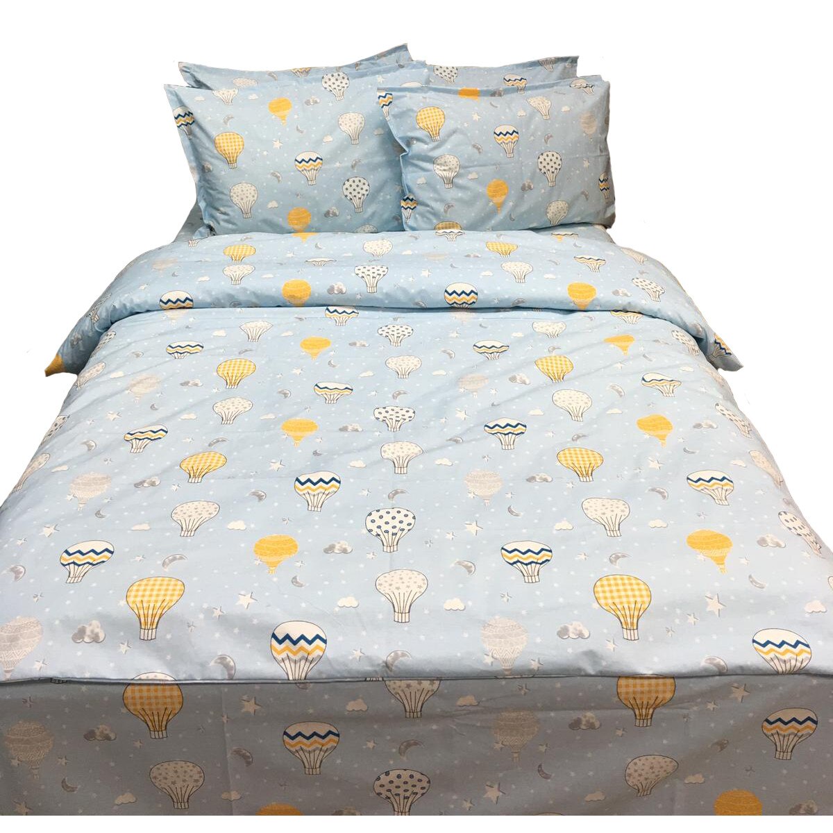 Set lenjerie pat dublu, sase piese, pentru copii, din bumbac ranforce by Liz Line - CD680