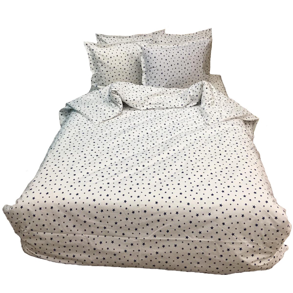 Set lenjerie pat dublu, sase piese, din bumbac ranforce by Liz Line - D6145