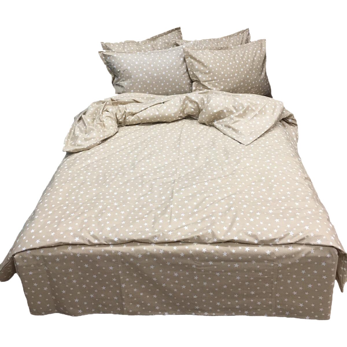 Set lenjerie pat dublu, sase piese, din bumbac ranforce by Liz Line - D6150