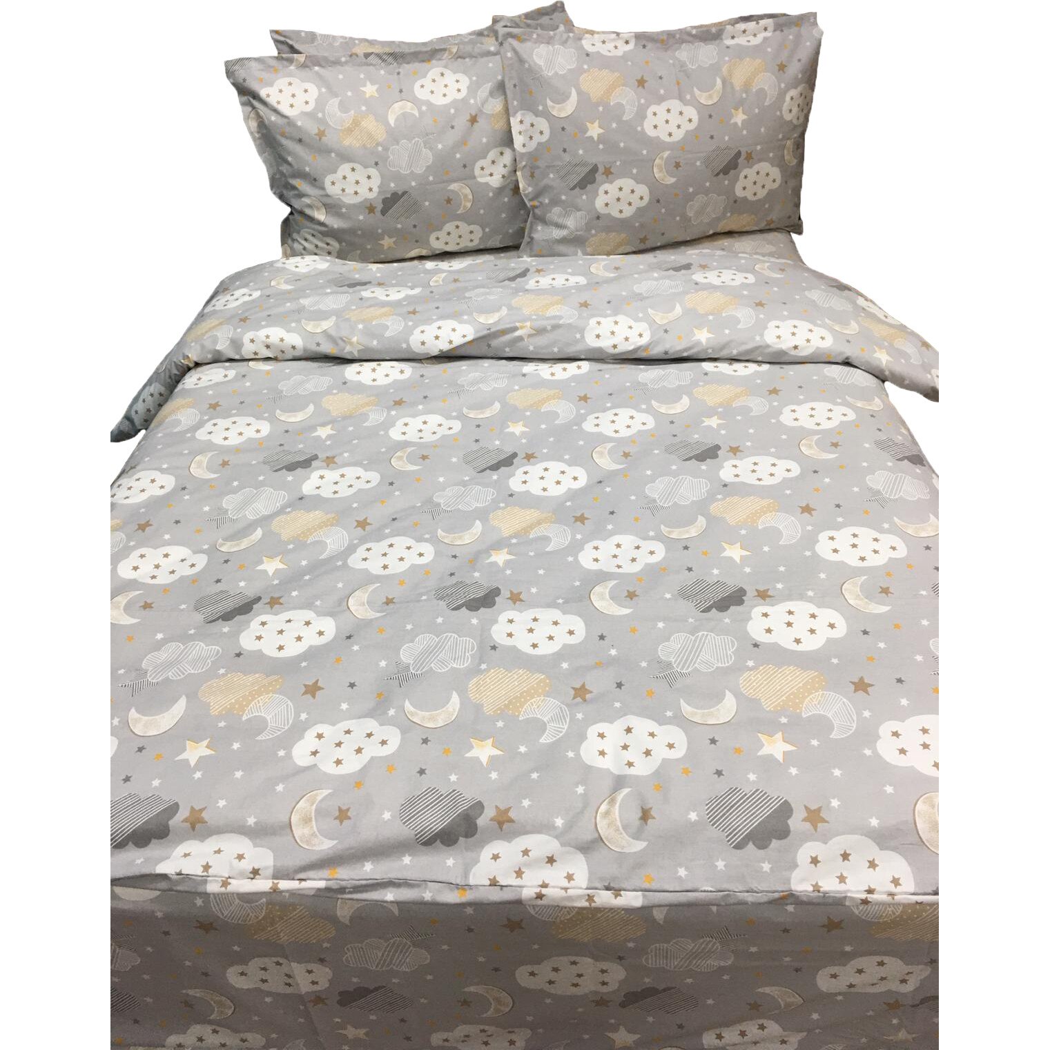 Set lenjerie pat dublu, sase piese, pentru copii, din bumbac ranforce by Liz Line - CD686