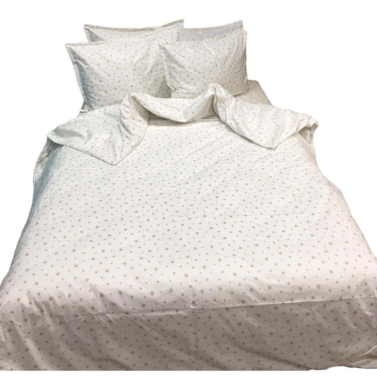 Set lenjerie pat dublu, sase piese, din bumbac ranforce by Liz Line - D6152