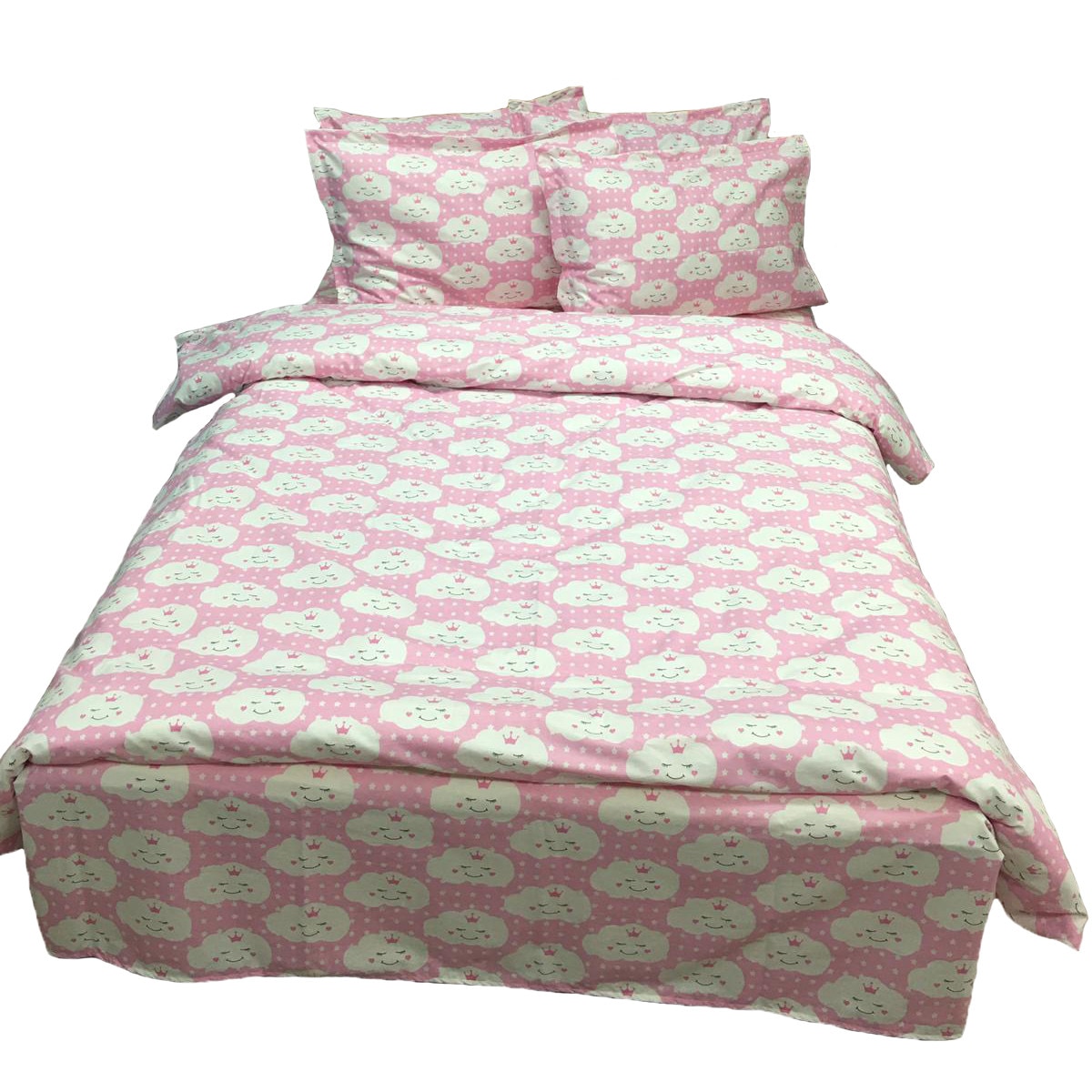 Set lenjerie pat dublu, sase piese, pentru copii, din bumbac ranforce by Liz Line - CD689