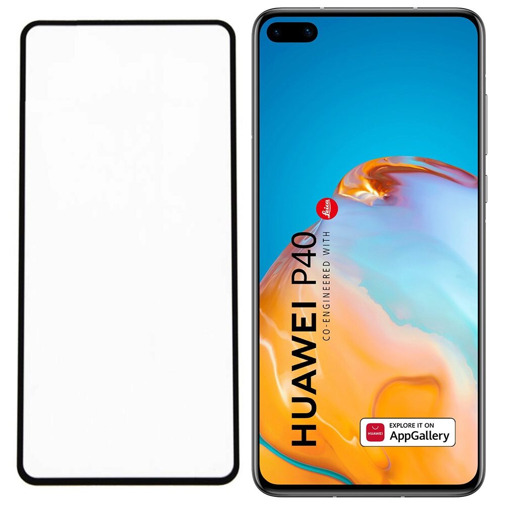 Folie Sticla MyScreen Diamond Edge pentru Huawei P40, 3D, Full Glue, Full Cover (Acopera tot Ecranul), Negru