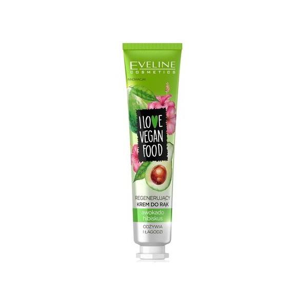 Crema pentru maini, Eveline Cosmetics, I Love Vegan Food, regenerating hand cream, 50 ml