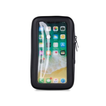 Suport telefon rotatie 360 grade pentru bicicleta cu husa impermeabila, montare pe coarne, compatibil cu telefoane de pana la 5.6 inch, Negru, BBL2398 Suport telefon rotatie 360 grade pentru bicicleta cu husa impermeabila, montare pe coarne, compatibil cu telefoane de pana la 5.6 inch, Negru, BBL2398