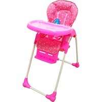 scaun de masa pentru copii si bebe baby care cc reglabil in 3 treptepliabil centura de siguranta sezut comfortabil masuta detasabila pozitie somn cosulet de depozitare model floricele  roz imagen 30_0_
0
