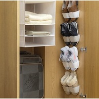 Suporturi pentru pantofi cu adeziv (4 Perechi) BellFyd®, perete, usa, dulap, mobila, dimensiuni 25,5 x 7,5 x 7 cm