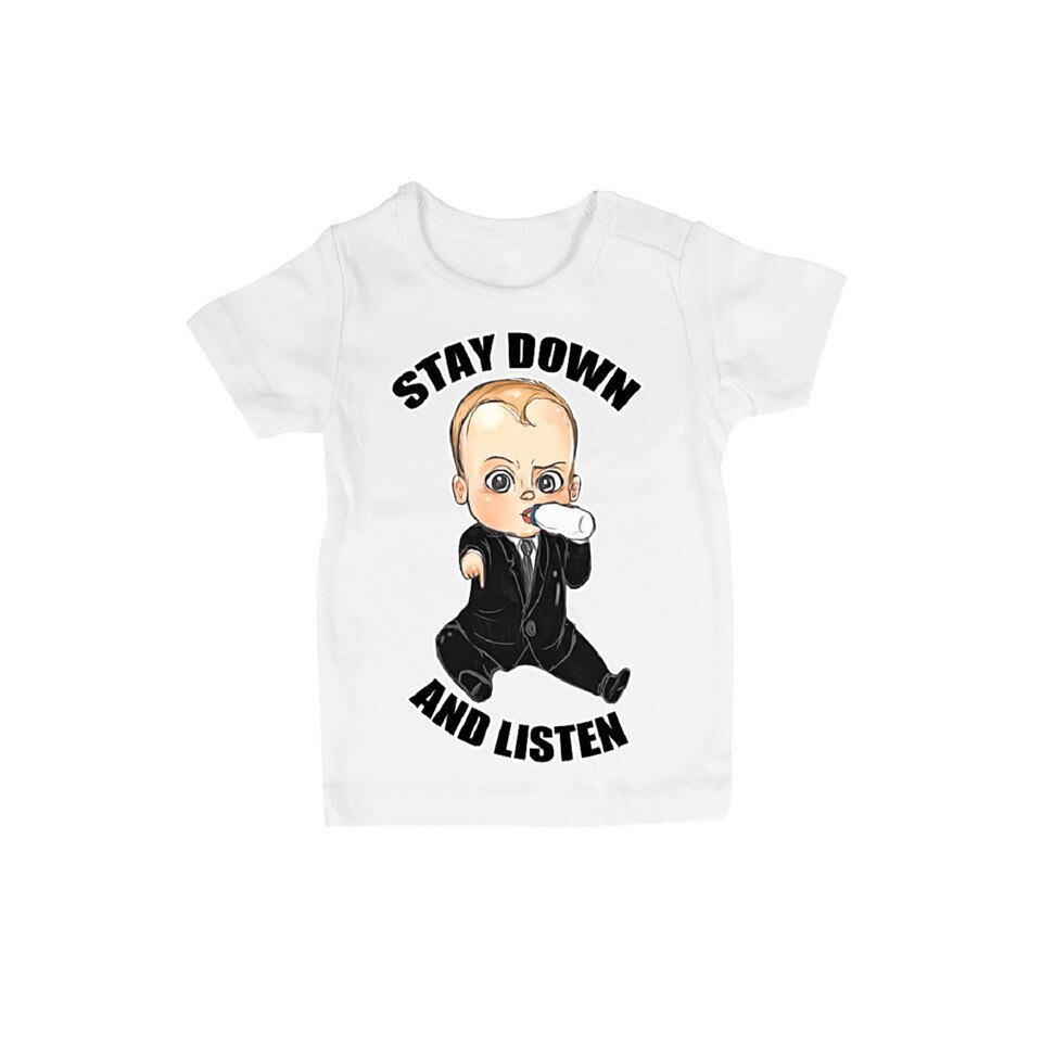 Tricou Personalizat, 1 an, Stay Down Boy, Alb