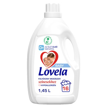Detergent rufe lichid hipoalergenic Lovela Baby pentru haine colorate, 1,45 litri (16 spalari)
