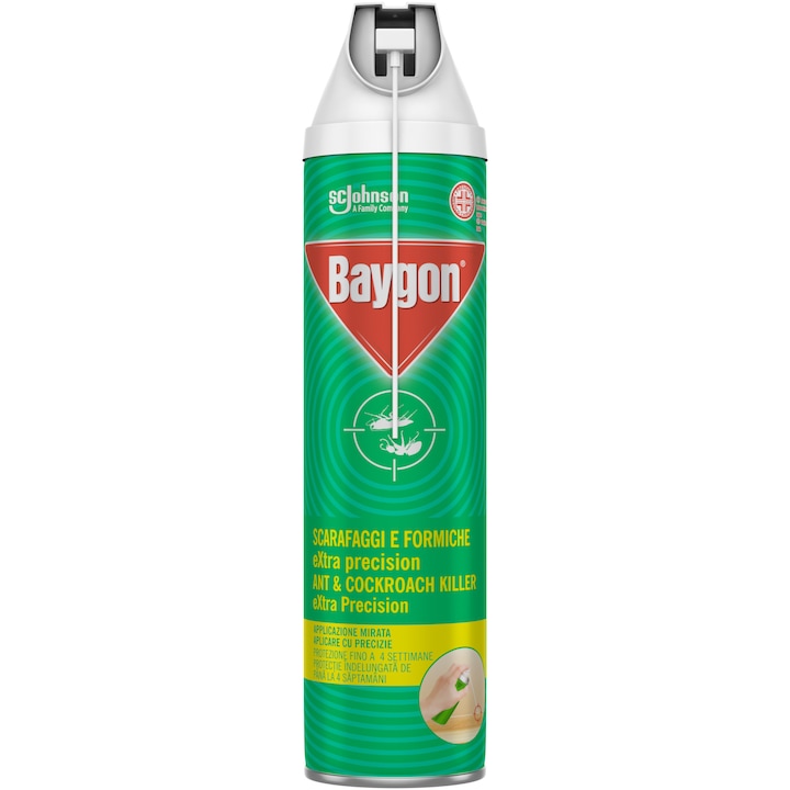 Spray insecticid Baygon Extra Precision, gandaci si furnici, 400 ml